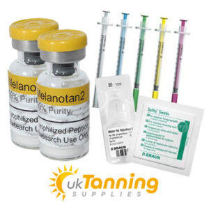 Melanotan 2 20mg - 2x Vials, 2 Water, 22 Pins, 22 Swabs